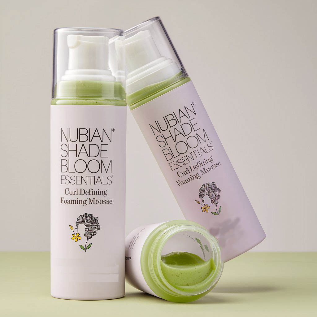 Nubian Shade & Bloom hair Essentials Curl Defining Foaming Mousse