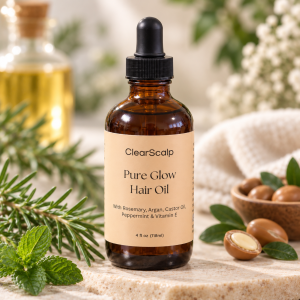 Nubian Shade & Bloom hair Essentials ClearScalp Pure Glow Hair Oil